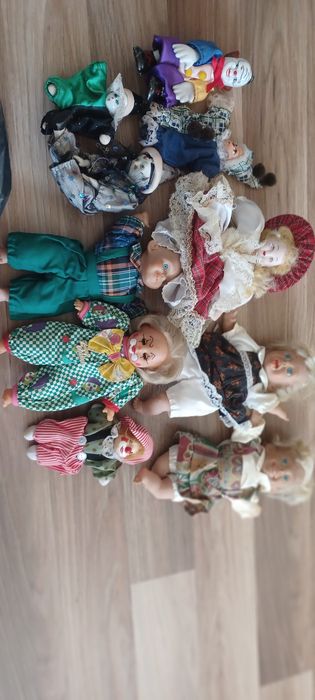 Zestaw starych lalek oraz pajacyki lata 70-80