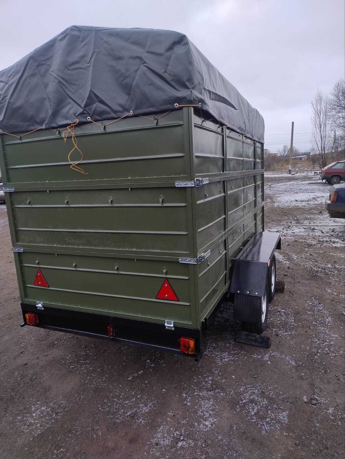 Прицеп двухосный 3000на1400 с усиленным бортом 450  Для Зсу Скидки