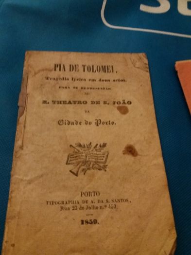 Programa de Teatro de s. Joao no Porto em 1850