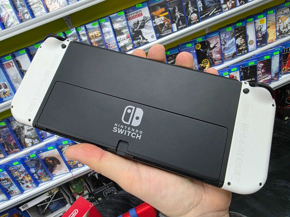 Konsola Nintendo Switch OLED 4 gry Pokrowiec Szkło Karta 128GB Gwar 12