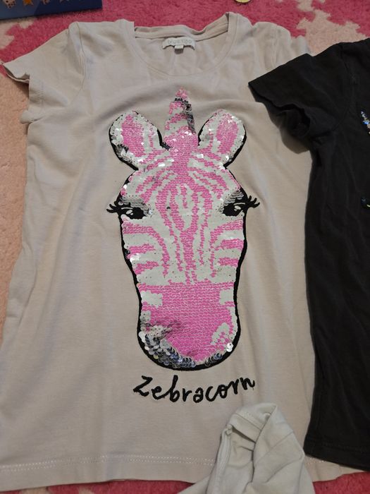 Bluzki krótkie rekaw Spódniczka tiul, 116/122r &m 122/128 bluezoo pony