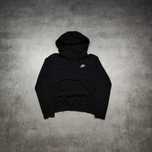 DAMSKA Bluza PREMIUM Czarna z Kapturem Komin Haft Logo Nike Casual