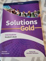 Solutions Gold,  intermediate.  Podręcznik,  stan bardzo dobry.