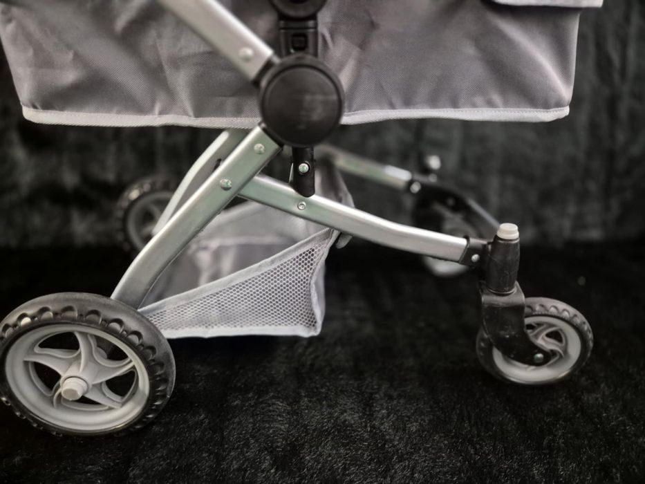 Zabawkowy Wózek dla lalek + lalka szmaciana