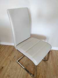 Krzesło ze skóry ekologicznej beżowe