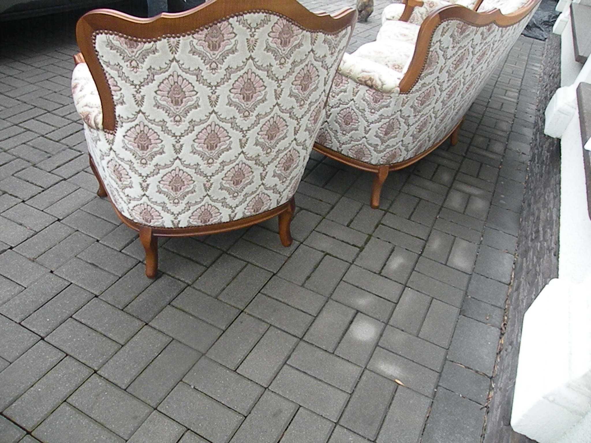Sofa i 2 Fotele w Stylu Ludwika