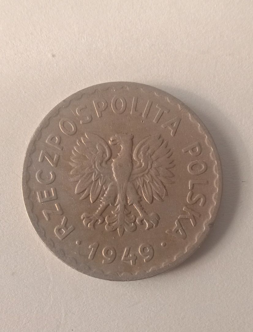 1 złoty 1949 miedzionikiel