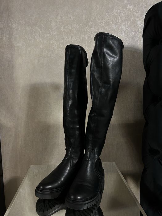 Натуральні шкіряні ботфорти