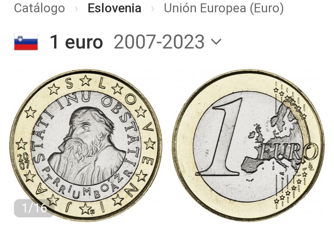 Moeda 1€, Eslovénia, 2007