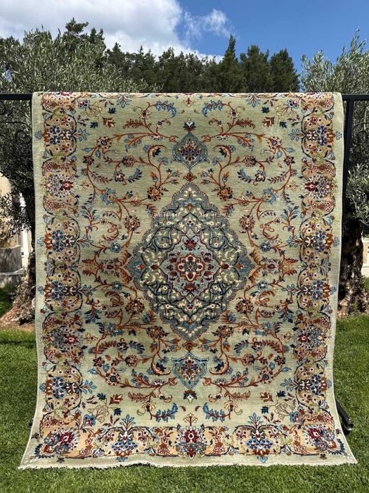 Vintage Dywan Perski Tkany Wełniany Iran Keshan 225x170 gal. 8 tyś