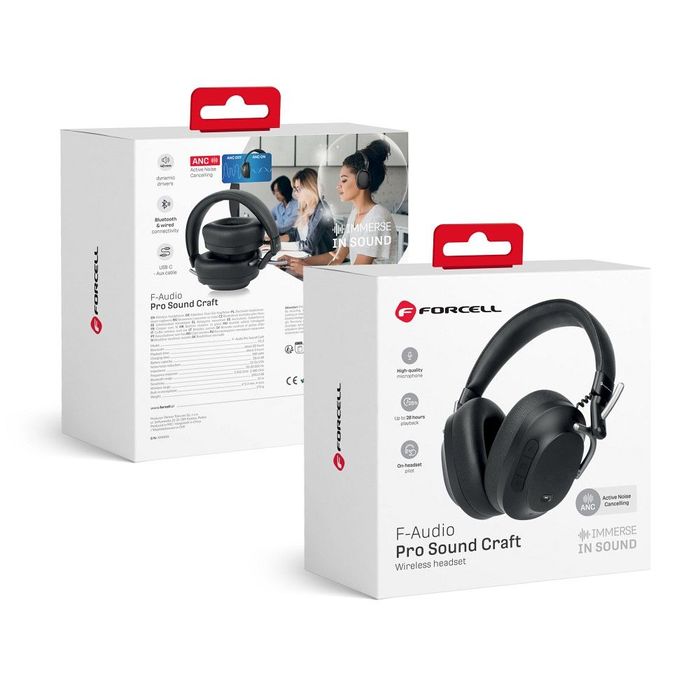 Słuchawki bezprzewodowe nauszne Forcell F-Audio ANC Pro Sound Craft