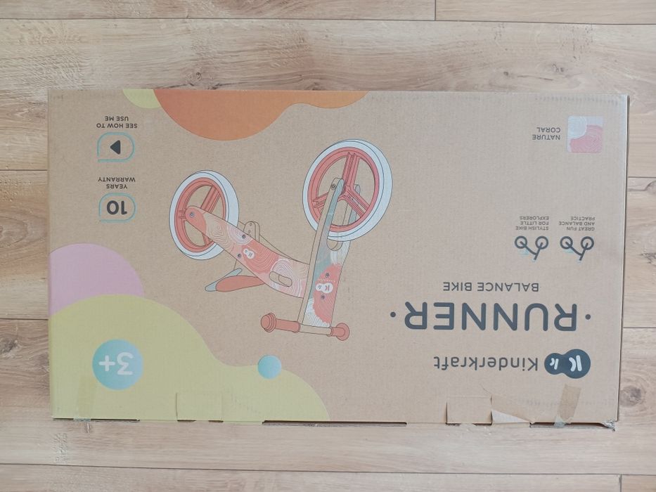 rowerek biegowy Kinderkraft jak nowy 3+, org. karton