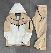 Мужской костюм Nike Tech-fleece бежевый | весна | кофта | Найк |