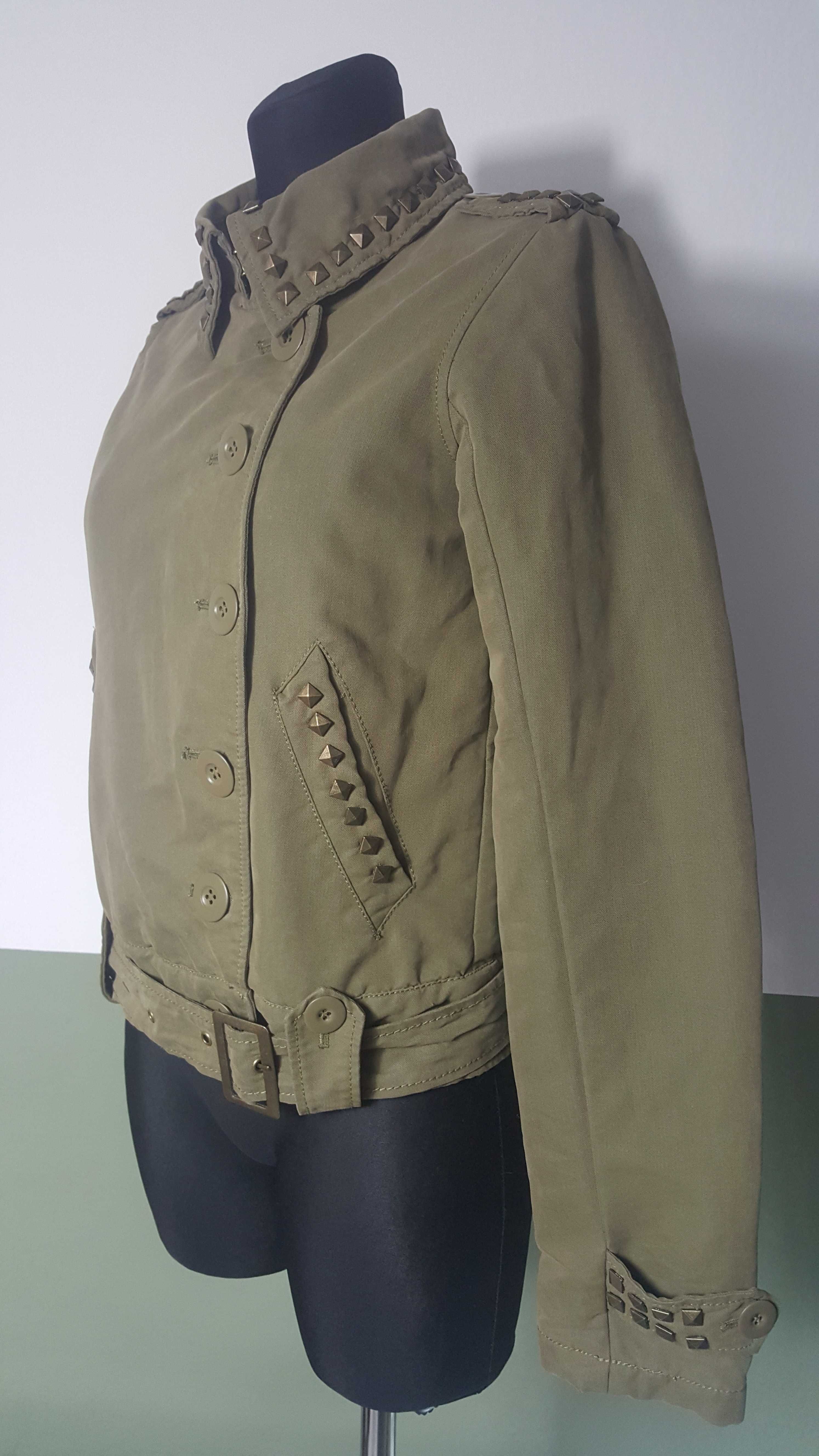 XDYE Pull&Bear Kurtka w stylu biker Ramoneska Ćwieki 36 S