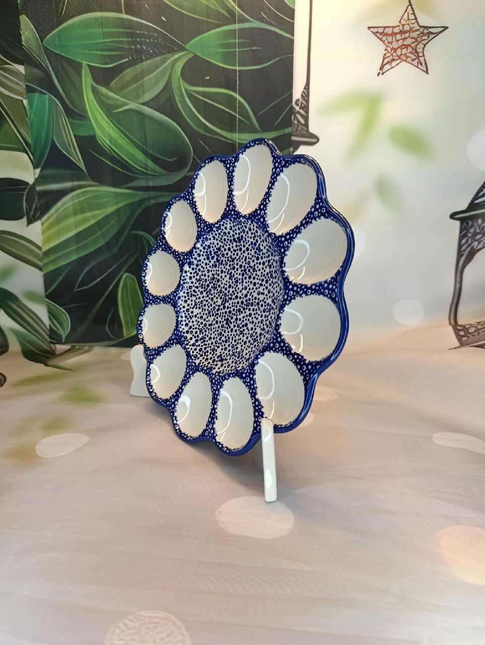 *Bolesławiec Talerz na jajka półmisek ceramiczny ceramika Bolesławiec