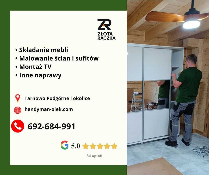 Złota rączka / Handyman-składanie mebli, malarz, inne roboty