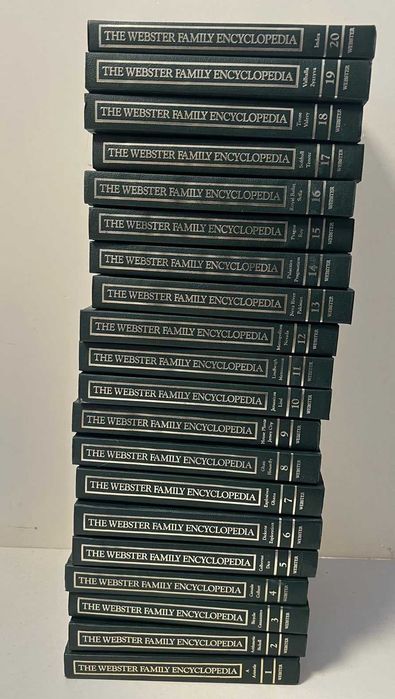 20 Volumes da Enciclopédia "The Webster Family Encyclopedia"