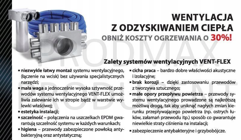 Odsadzka podwójna 2X75 REKUPERACJA Wentylacja PRODUCENT!!!