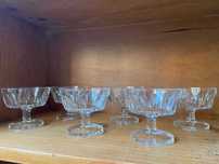 Conjunto de 6 copos de champanhe / taças de sobremesa vintage