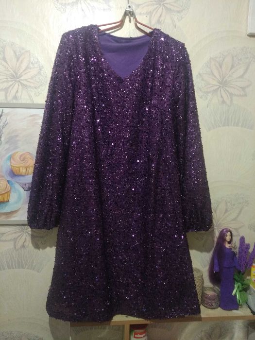 Платье вечернее фиолетовое