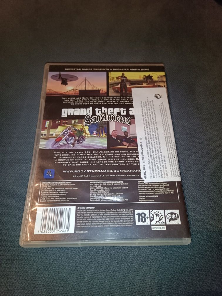 GTA San Andreas para PC – CD Físico com Poster Original