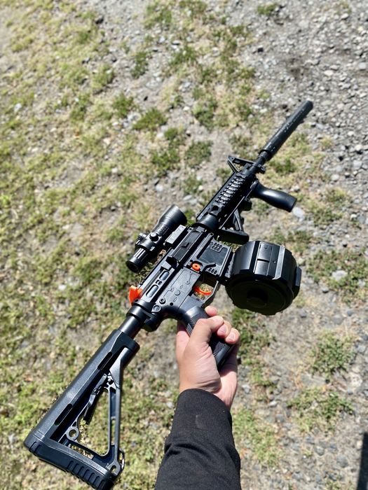 Топовий Автомат Гель Бластер M416 2 ОБОЙМИ Орбізи Орбизы/ 85см