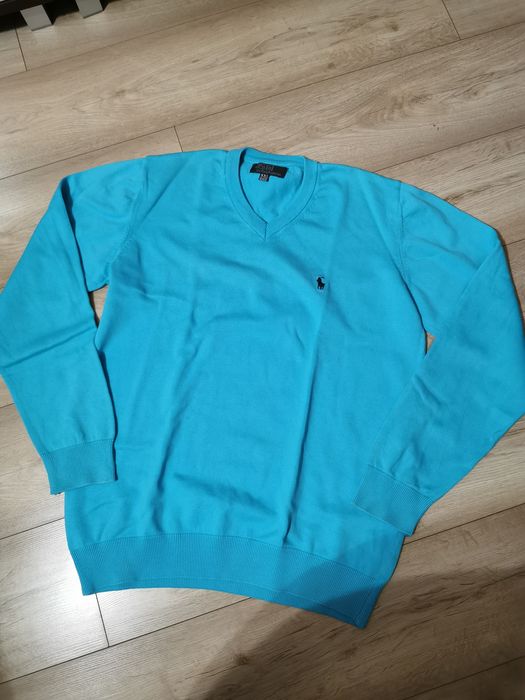 Sweter Polo by Ralph Lauren 44 XXL niebieski męski