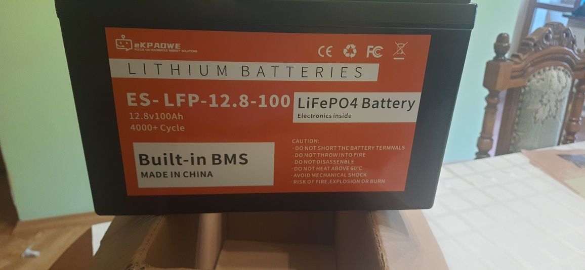 Акумулятор eKPAOWE 12v 100Ah LiFePo4 Літій залізо фосфатний