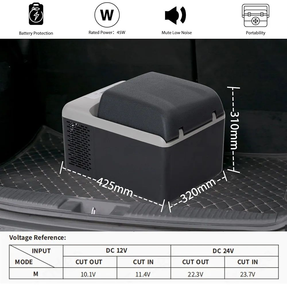 Alpicool C12PT lodówka podróżna 12 l, 12 V, mini lodówka, elektryczna