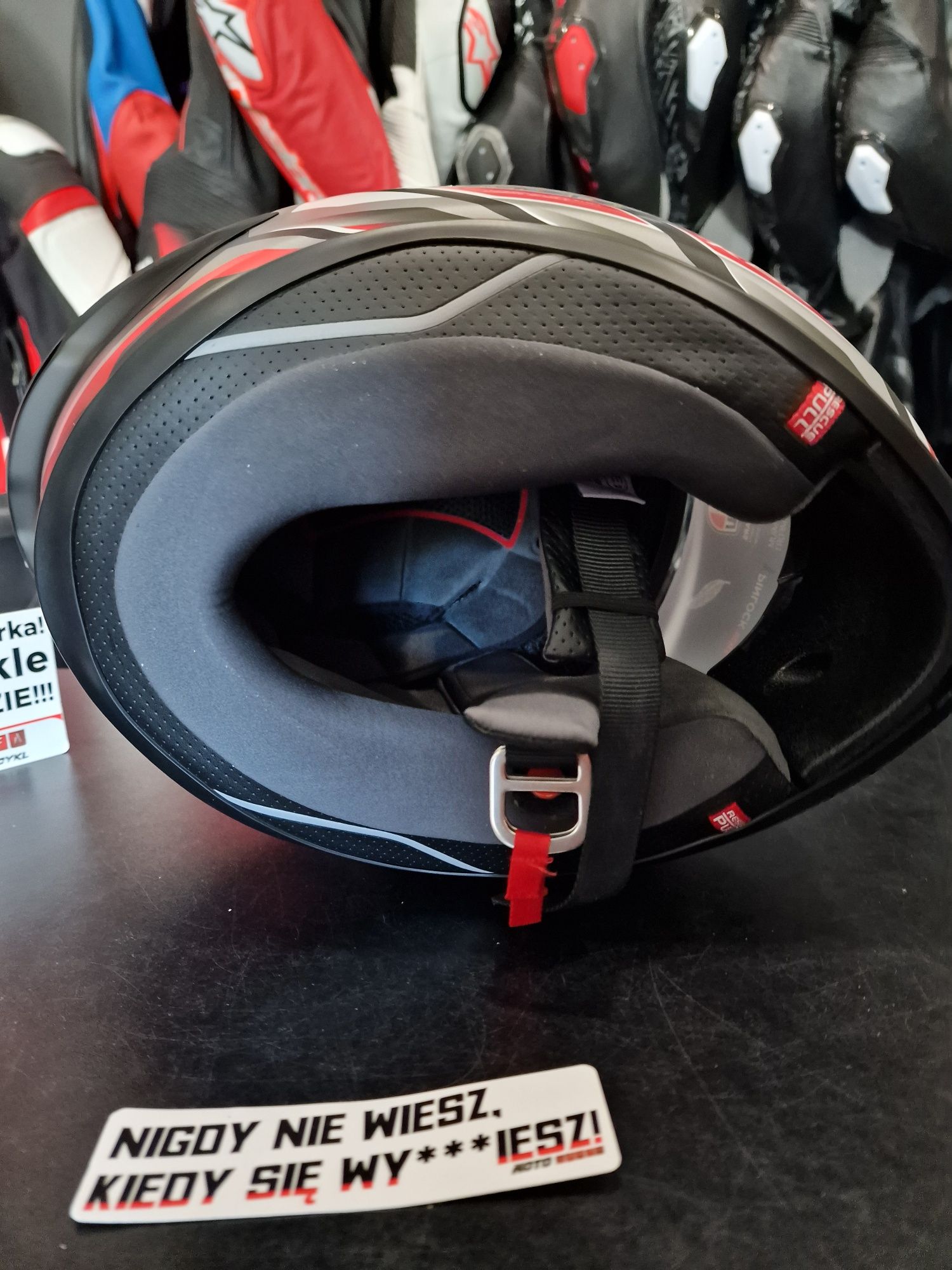 MotoSzafa Kask AGV K6 S KARVE MATT BLACK/WHITE/RED !gratisy!