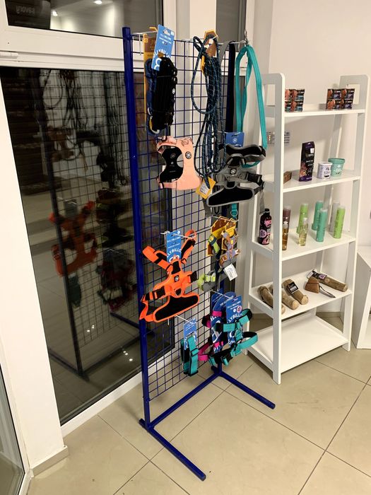 Торгова панель (сітка) синя підлогова, фарбована