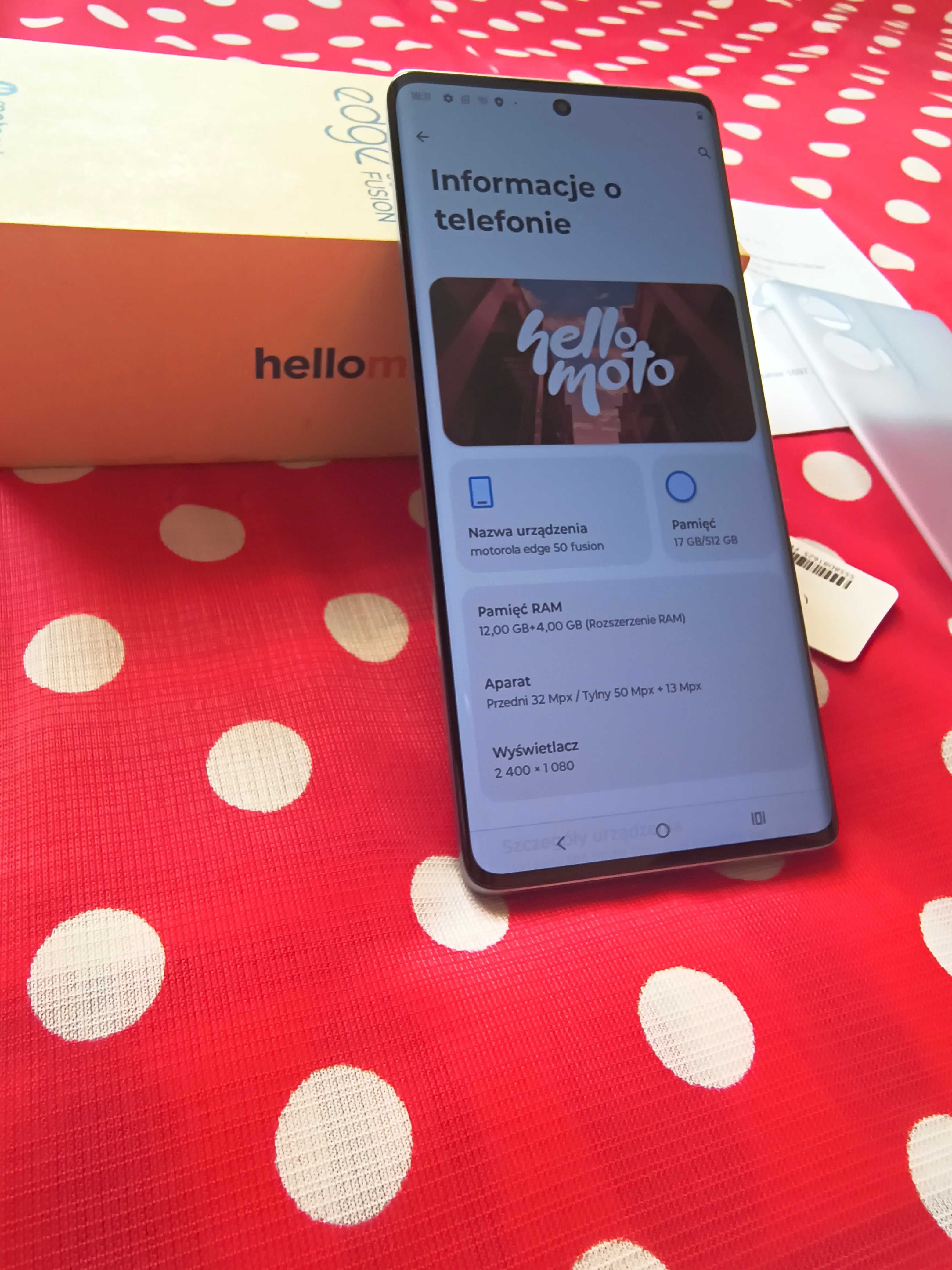 NOWY Motorola Edge 50 Fusion 12/512GB 5G LTE NFC Dual-sim Gwarancja