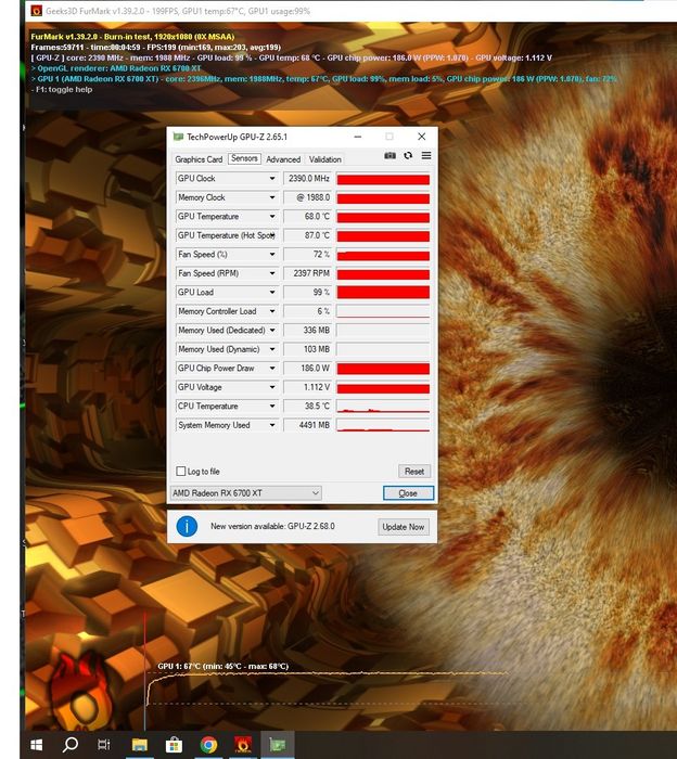 Відеокарта AMD RX 6700 XT ASUS DUAL з дефектом