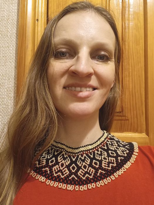 Силянка з чеського бісеру до вишиванки, намисто, кольє