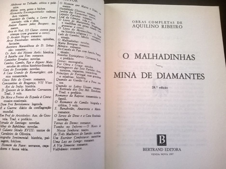 "O Malhadinhas" - Aquilino Ribeiro  (portes grátis)