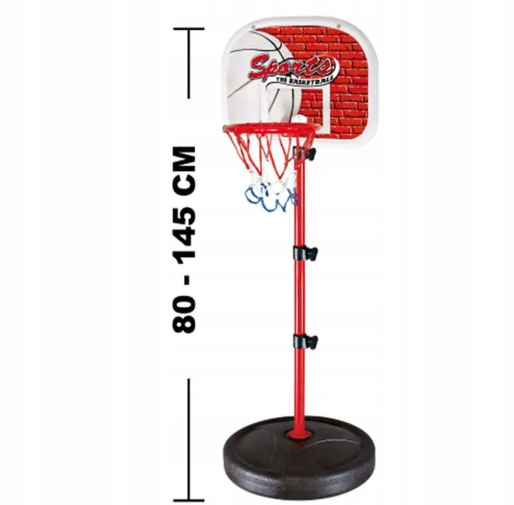 Zestaw do Koszykówki Kosz Stojący 80-145 cm Piłka Pompka Dla Dzieci