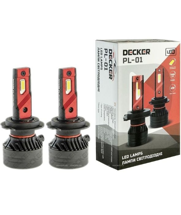Светодиодные Led лампы Decker PL-01 H1 H7 45W 10000lm Cree ТОП