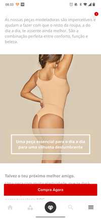 Body-Tanga Modelador Silhouette NRG - Beige