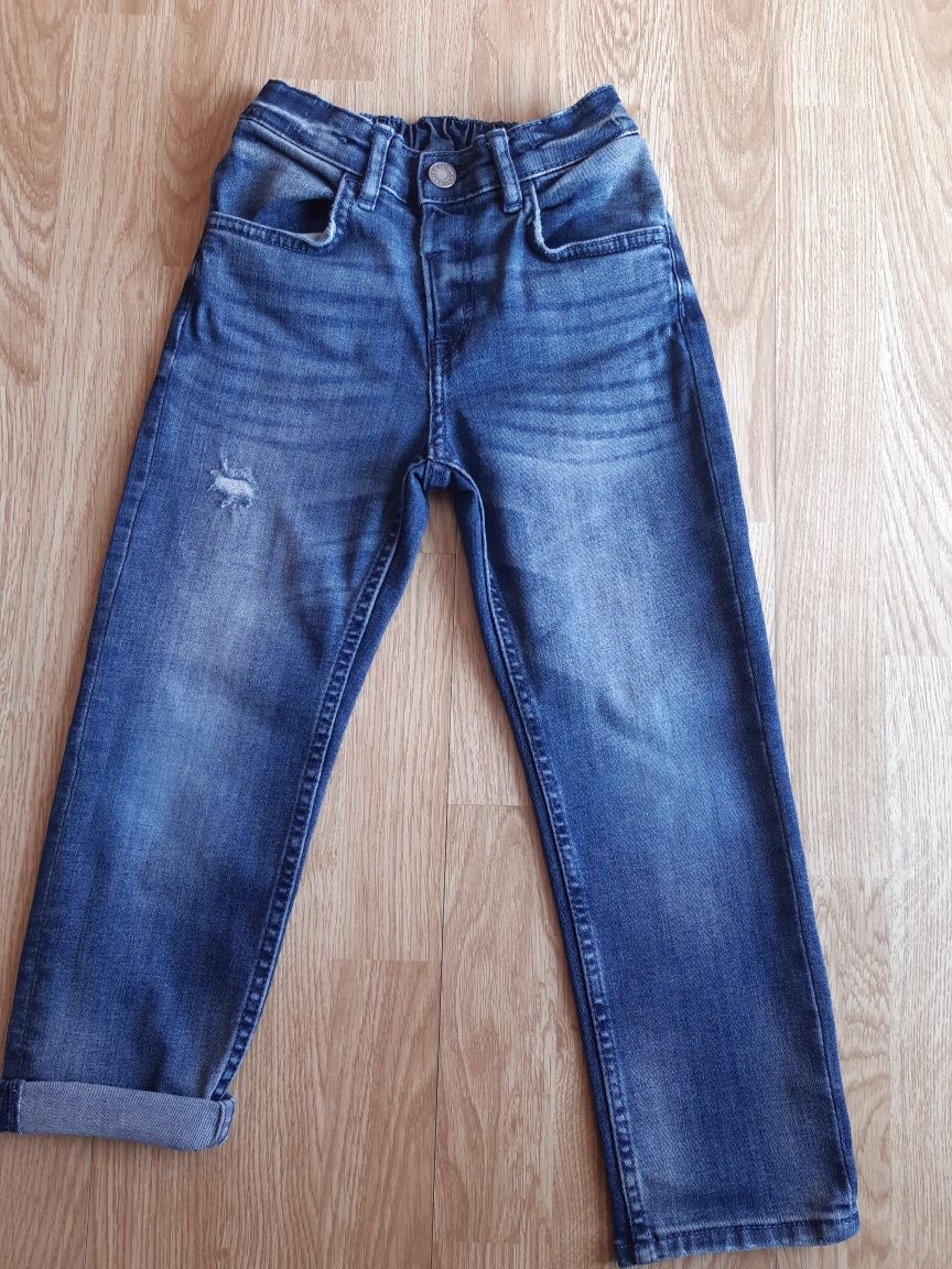 H&m 116 jeansy spodnie w gumkę miękkie