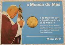 Polónia - postal com moeda de 2 zlote de 2005 João Paulo II