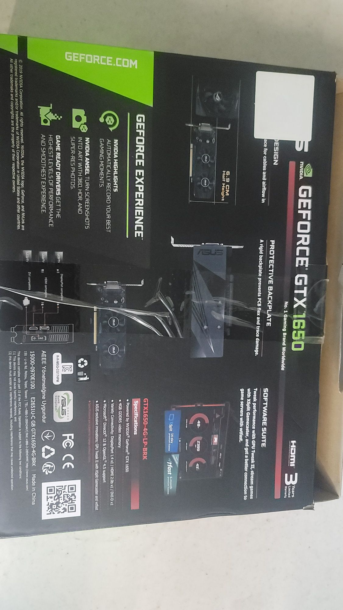GeForce gtx 1650 OC low profile Asus