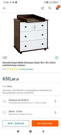 Meble dziecięce szafa i komoda