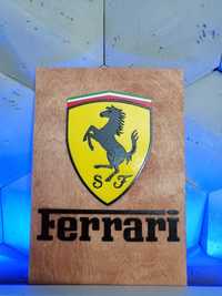 Logo Ferrari 3D A4 Prezent