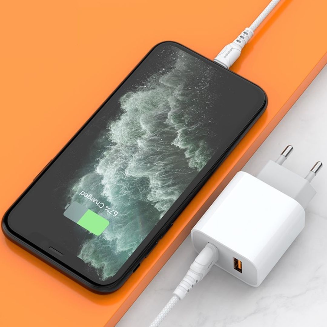 Ładowarka Sieciowa 2Xusb 2.4A + Kabel Usb-C Typ C