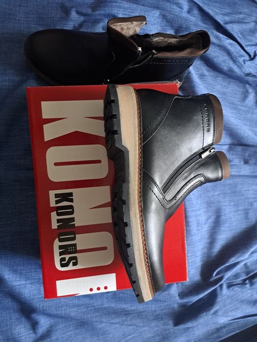 Чоловічі зимові шкіряні чоботи