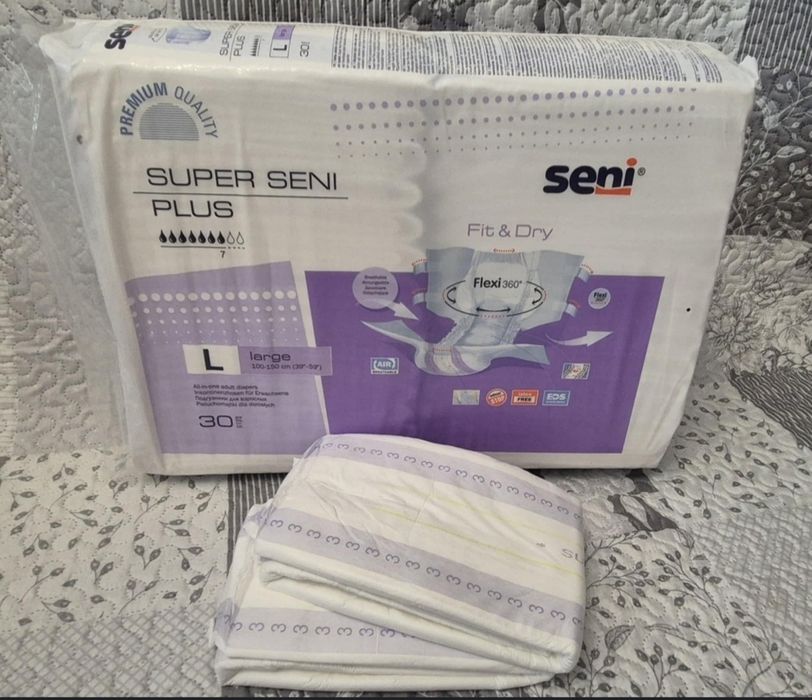 2x pieluchomajtki seni L