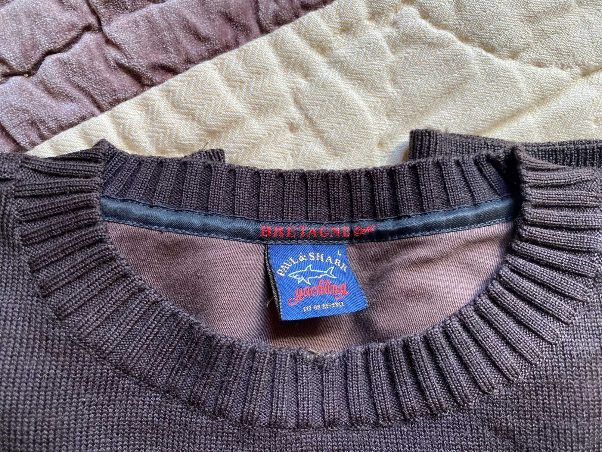 Camisola de malha light castanha Paul & Shark