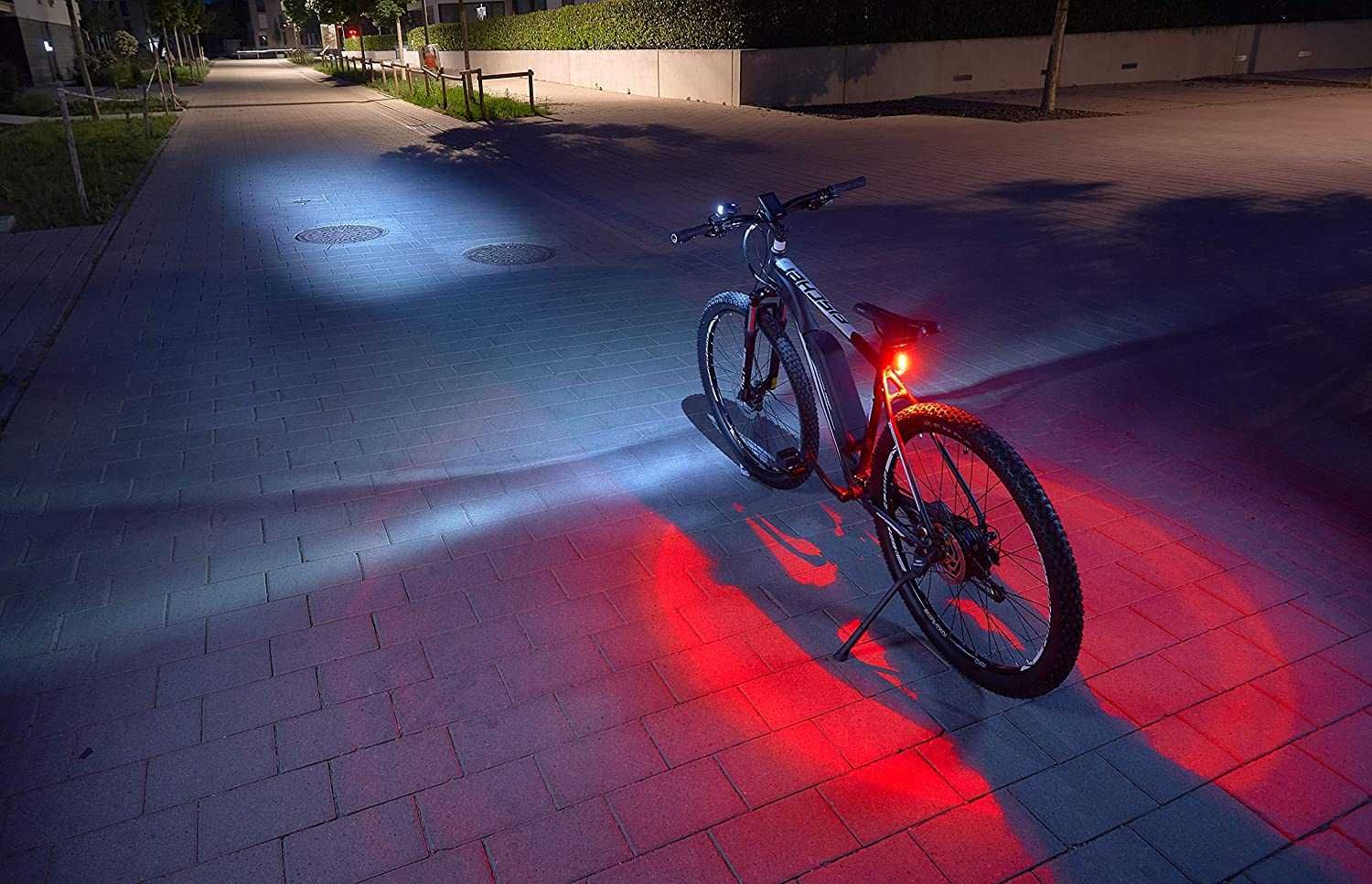 Zestaw oświetlenia rowerowego Axer Bike przód tył diody LED