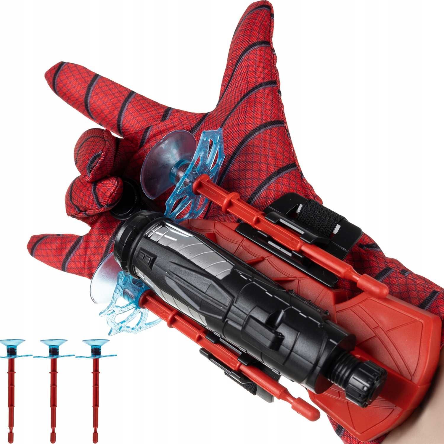 Rękawica z Wyrzutnią SPIDERMAN Rękawiczka Pistolet + Strzałki