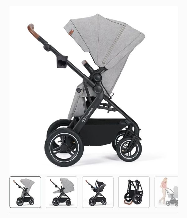 Wózek 2w1 Kinderkraft jasno szary